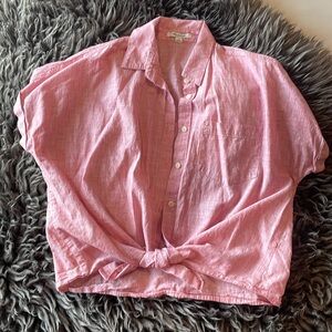Madewell tie front shirt